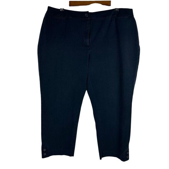 Talbots Dark Blue Crop Pant 18W - Picture 1 of 9